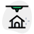 3D printing nozzle forming a house icon