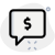 Instant online money transfer over messaging service icon