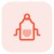 Apron as a chef's uniform to prevent mess icon