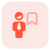 Bookmark sign businessman work at office layout icon