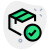 Quality check before packing of a delivery item icon