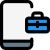 Online job portal on smartphone - office briefcase icon