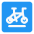 School trespassing especially kids bike road signal icon