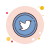 Twitter dentro de um círculo icon