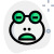 Frog emoji frowning pictorial representation with eyes closed icon