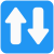 Both way direction traffic incoming and outgoing direction icon