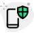 Mobile protection with anti virus protection badge icon