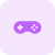 Simple game controller with buttons for actions icon