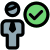Approved list of businessman with verified list icon