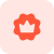 Crown in flower shaped premium membership logotype icon