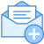 Adicionar envelope aberto icon