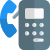 Payphone with receiver and a base unit isolated on a white background icon