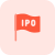 Flagship ipo of company waving in stock market icon