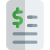 Order receipt bill invoice for accounting and finance icon