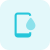 Smartphone to view the result of a blood test isolated on a white background icon