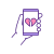 Broken Heart On Mobile Screen icon