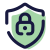 Escudo de seguridad verde icon