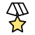 Five-pointed star grade medal for the Honorable mentions of high ranking officers icon