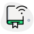 Downloading a book over to wireless Internet connectivity icon