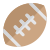 American football oval shape ball layout indication icon