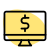 Online money making web apps with dollar sign icon