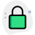 Private access padlock for safety and guard icon