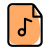 Music for playback in a MP3 format icon