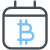 Calendar Bitcoin icon