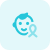 Newborn babies with a cancer Logotype isolated on a white background icon