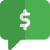 Instant online money transfer over messaging service icon