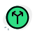 Bi-directional road signal with multiple arrows icon