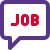 Online website help desk support for job conversation icon