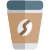 Take away coffee for faster service shopping mall icon