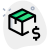 Premium delivery charges in dollars printed on box icon