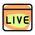 Live streaming option available on a web browser icon