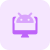 Desktop version of Android operating system isolated on a white background icon