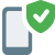 Cell phone shield protection and firewall badge icon