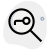 Find key with magnification glass isolated on a white background icon