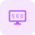 Seo enhancement of web content on computer icon