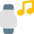 Digital Music playback controls on smartwatch device icon