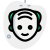 Happy reaction with teeth out visible smile icon