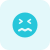 Eyes closed with confounded pictorial representation emoticon icon