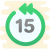 Torna 15 secondi indietro icon