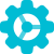 Cog wheel for application and computer management icon