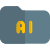 Folder of programming of artificial intelligence isolated on a white background icon