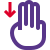 Three finger touch with drag down position layout icon