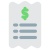 Billing of a restaurant expenses paid in cash icon