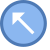 Circled Up Left icon