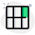 Blocks or cells in three section column in vertical strip icon