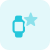 Favorite contact starred on smartwatch logotype layout icon